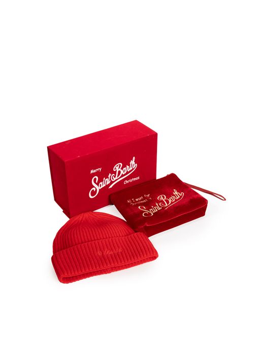 Christmas Box cappello e pochette Rosso Mc2 Saint Barth | BOX002303765I